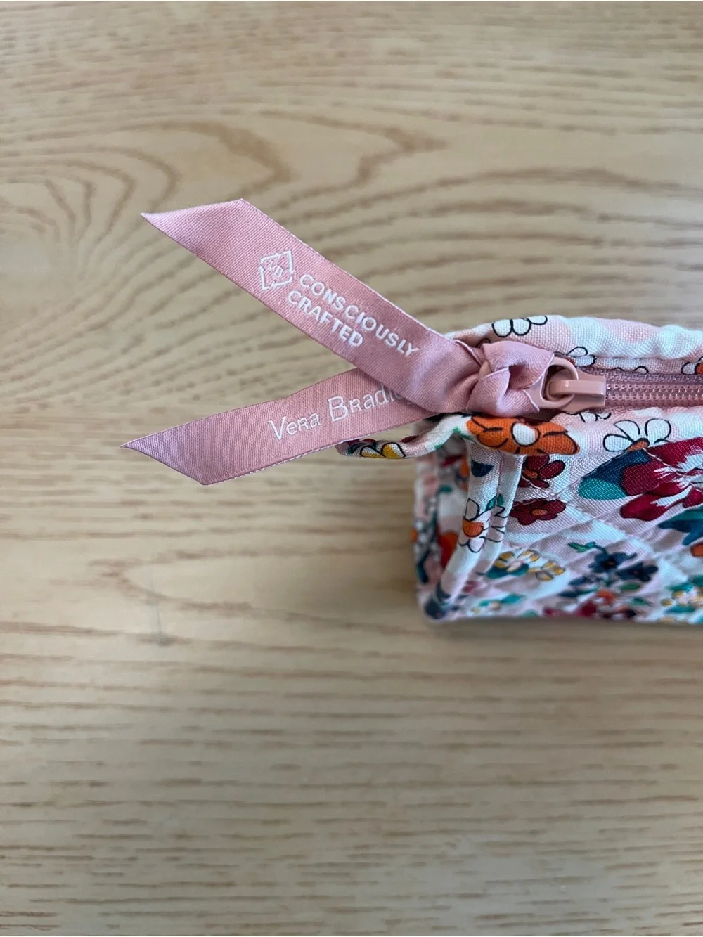 Vera Bradley Quilted Recycled Cotton Cosmetic Pouch